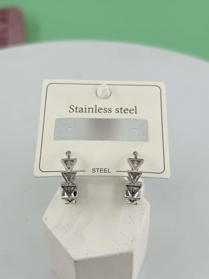 Çelik Silver Küpe// KÜPE-3258